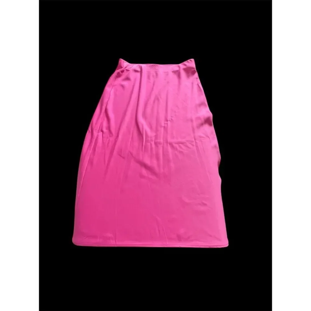 Pink Midi Skirt Size M Stretchy Fabric